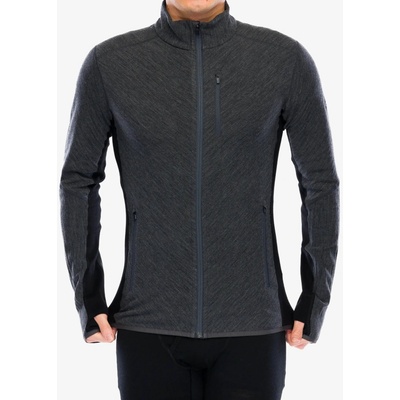 Icebreaker Descender L/S Zip jet hthr/black