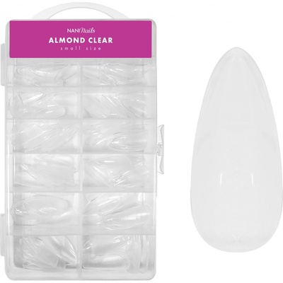 NANI gel tipy v boxu 10 Almond Clear krátké 120 ks