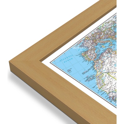 National Geographic Afrika - nástěnná mapa Classic 90 x 120 cm Varianta: mapa v dřevěném rámu, Provedení: Pegi jádro ořechu