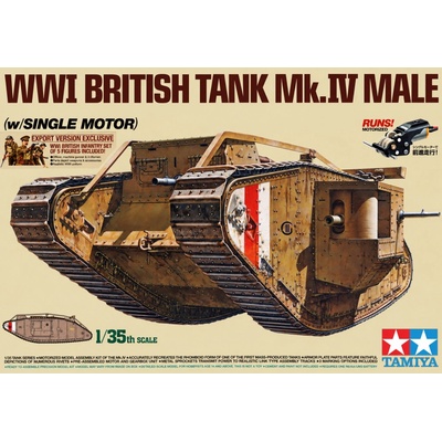 Tamiya WWI British Tank Mk.IV Male + motor + 5 figurek 1:35