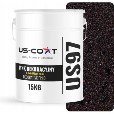 US-Coat DEKORATIVNÍ OMÍTKA TMAVĚ HNĚDÁ S ČERNOU SLÍDOU MIKOVÁ D825 15kg PREMIUM