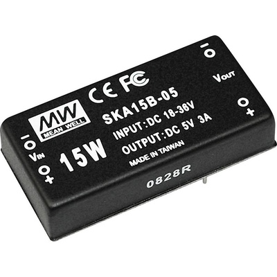 MEAN WELL SKA15A-12 DC / DC menič napätia 12 V 15 W Počet výstupov: 1 x