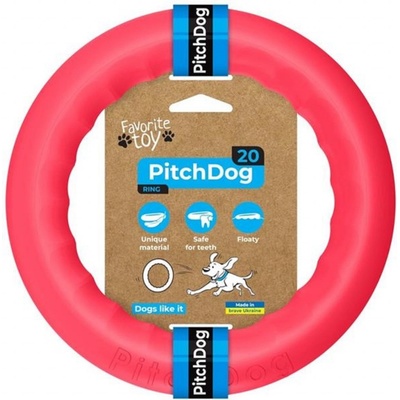 PitchDog tréninkový pěnový kruh červený 20 cm
