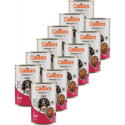Calibra Dog Premium Adult with Beef 12 x 1240 g