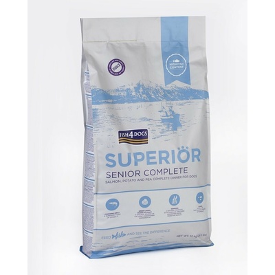 Fish4Dogs Senior Large Superior losos so zemiakmi 12 kg