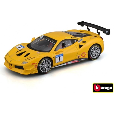 Bburago BB36306 Ferrari Racing 488 Challenge žluté 1:43