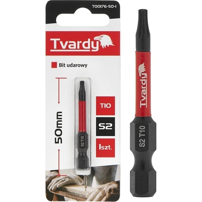 Geko Rázový torzný bit TORX T10 50 mm oceľ S2 Tvardy T00176