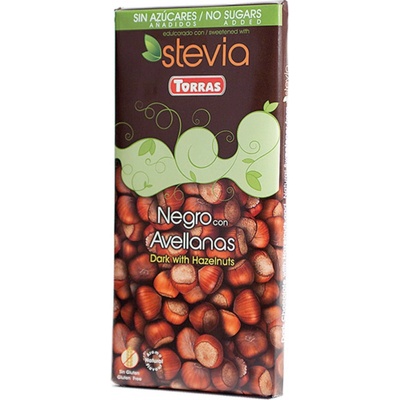 Torras Hořká Stévia s liskovými oříšky 125 g