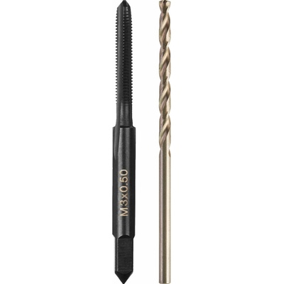 Milwaukee Sada metrických závitníků s přímými drážkami včetně vrtáků - 2 pc M6-1.0 Plug tap & 5.0 DRILL BIT set – Hledejceny.cz