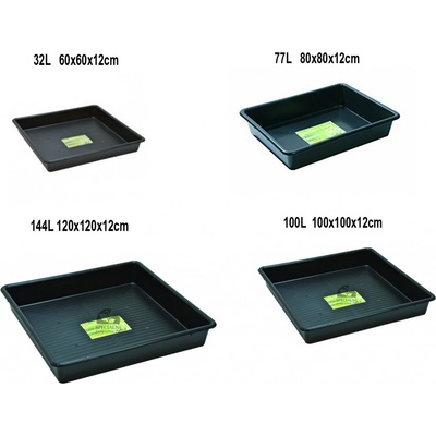 Garland podmiska plast Square Garden Tray Black 60 x 60 x 7 cm – Hledejceny.cz