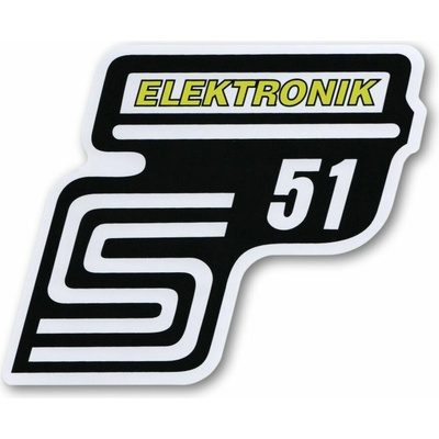 Nálepka schránky "ELECTRONIC", ŽLUTÁ - Simson S51