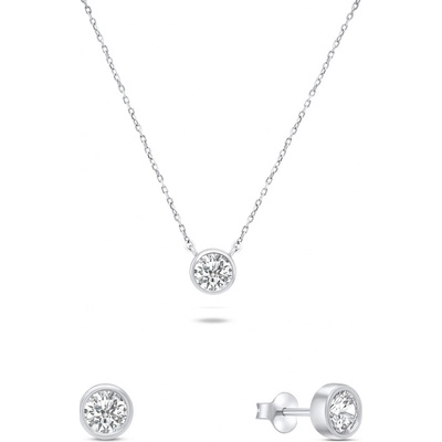 Brilio Silver Elegantní set stříbrných šperků se zirkony SET220W – Hledejceny.cz