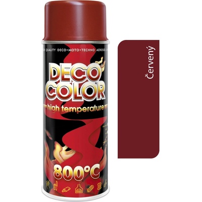 Deco color Vysoká Teplota teploodolný sprej až do 800°C červený 400ml