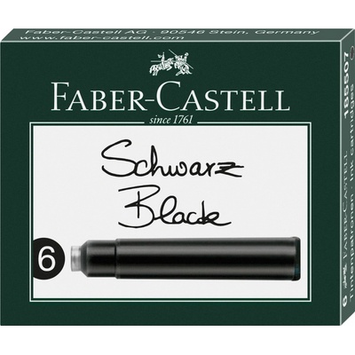 Faber-Castell 0025/1855070 Inkoustové bombičky krátké 6 ks černá