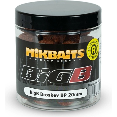 Mikbaits rozpustné Boilies BigB Broskev Black pepper 250 ml 20 mm – Hledejceny.cz