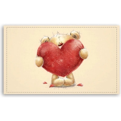 Fotoobraz 120x70 cm velký Teddy with heart
