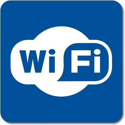 A-Z Reklama CZ Informační symbol - Wifi - Modrý podklad - Samolepka – kód ET12INFOR1005