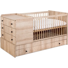 KLUPS Postýlka dřevěná KOMPAKT 3v1 Buk