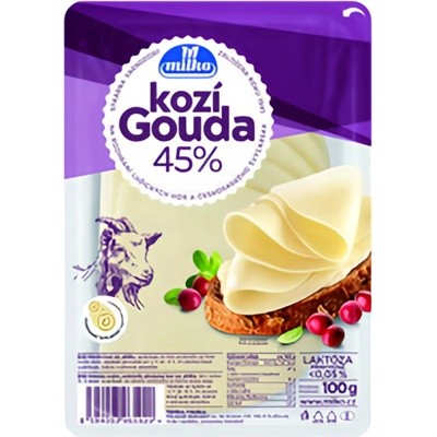 Milko Kozí gouda plátky 48% 100g