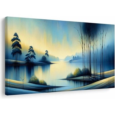 Obraz klidné jezero v modré - 90x60