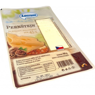 Lacrum sýr Pernštejn 45% plátkový 100g