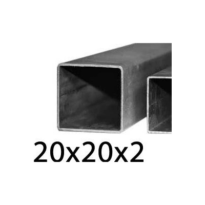 Jeklový profil 20x20x2, černý 6 m (JOKL-20x20x2-6)