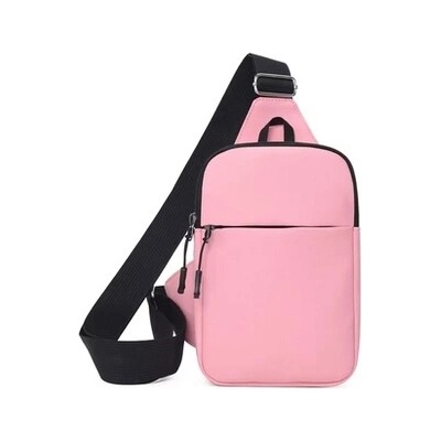 Oxford mini crossbody bag voděodolná 20x5x15 růžová