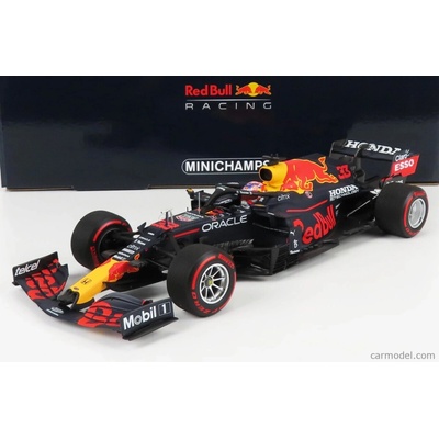 Minichamps Red bull F1 Rb16b Honda Ra620h Team Aston Martin N 33 Winner Dutch GP 2021 Max Verstappen Matná modrá žltá červená 1:18