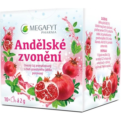 MEGAFYT Anjelské zvonenie ovocný čaj s chuťou granátového jablka 10 x 2 g