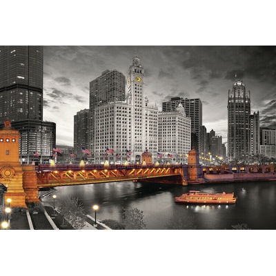 Plagát, Obraz - Chicago River, 91.5 × 61 cm