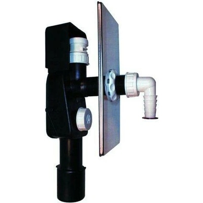 HL zápachová uzávěrka DN40/50 pro pračky s připojením na přivzdušňovací ventil, 110x225mm - HL404