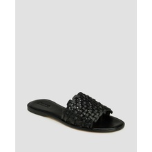Dragon Diffusion Zig Zag Sandal dámské kožené pantofle černé