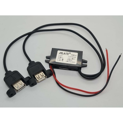 Měnič napětí 12V/5V 3A 2x USB-A do panelu