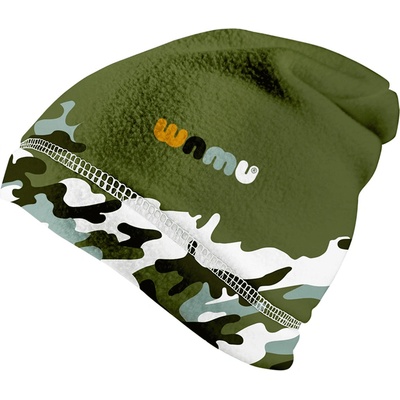 Petit Lulu fleecová čepice dětská maskáč khaki