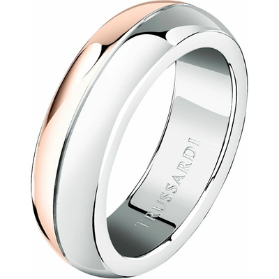 Trussardi bicolor prsteň pre mužov T Steel TJAXV410