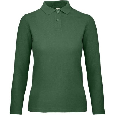 B&C ID001 LSL Dámská polokošile s dlouhým rukávem bottle green