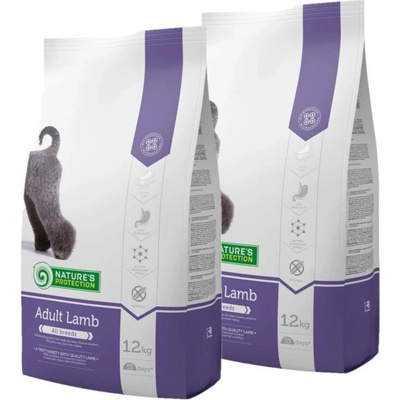 Natures Protection Dog Adult with Lamb 2 x 12 kg
