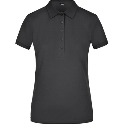 James & Nicholson Polokošile JN 709 elastická krátký rukáv dámská COT-02070900201 Černá