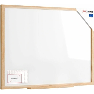 ALLboards Magnetická stierateľná tabuľa 150 × 100 cm v bukovom ráme DESIGN, MP150BCH