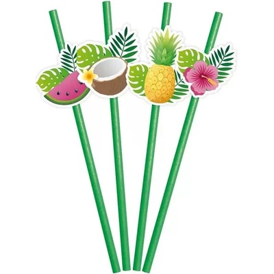 Papírová brčka Aloha Tropical Fruit 6 ks