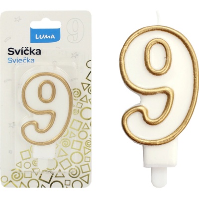 Svíčka č. 9 ZLATÁ LUMA