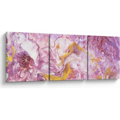 Obraz - Ružová abstrakcia, trojdielne 120x40 cm
