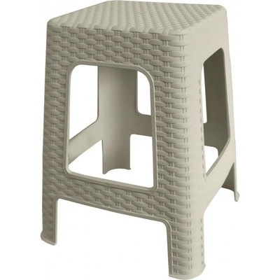 Mega Plast, Taburet I polyratan, 45 x 35 x 35,5 cm, capuccino