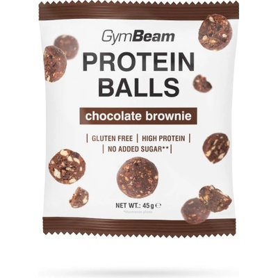 GymBeam Proteinové kuličky čokoládové brownie 45 g