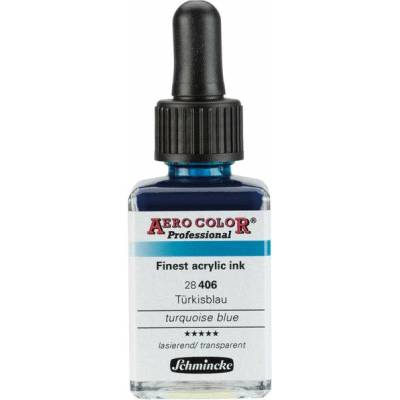Schmincke Aero Color akrylový atrament Professional Standard 406 tyrkysová modrá