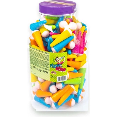 Fizzy Cones Lízátko s práškem zmrzlinka 150 x 12,5 g 1,88 kg