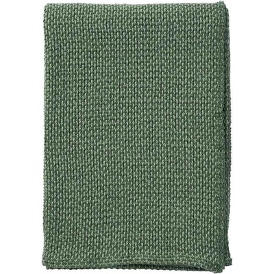 Klippan Švédsko bavlna Basket green Zelená deka 130x180