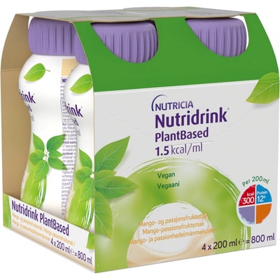 NUTRIDRINK PLANTBASED S PŘÍCHUTÍ MANGO/MARAKUJA POR SOL 4X200ML – Hledejceny.cz