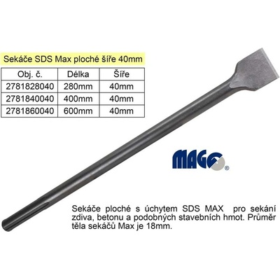 Sekáč SDS MAX 18x600x40