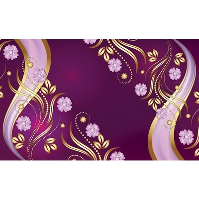 Preinterier FT4624 Fototapeta na stenu Fialovo zlatý ornament vlies 104cm x 70cm